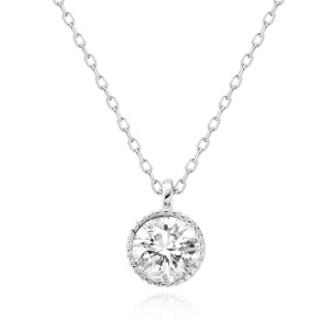 Lantisor argint cu pandantiv cu piatra DiAmanti Z2151NR_W-DIA (Argint 925‰ 2,4 g.)